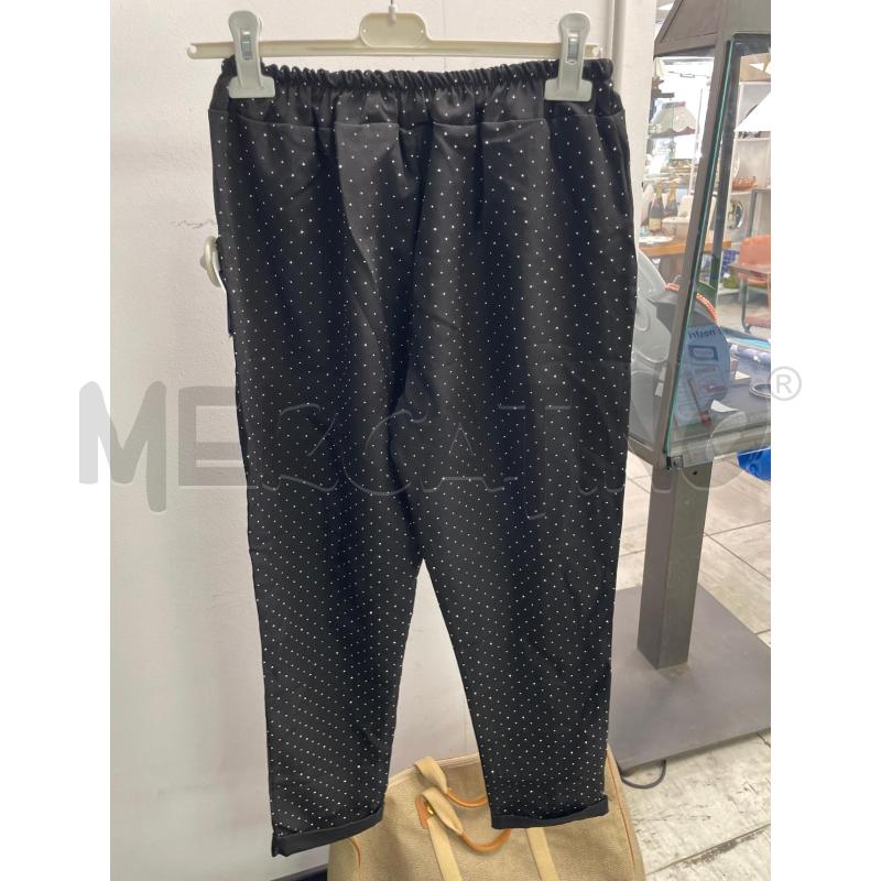 PANTALONE DONNA SMARCHIATO NERO STRASS | Mercatino dell'Usato Montesilvano 2