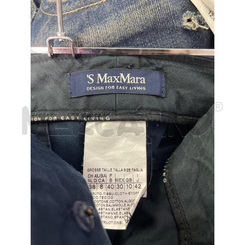 PANTALONE DONNA S'MAX MARA BLU  | Mercatino dell'Usato Montesilvano 4