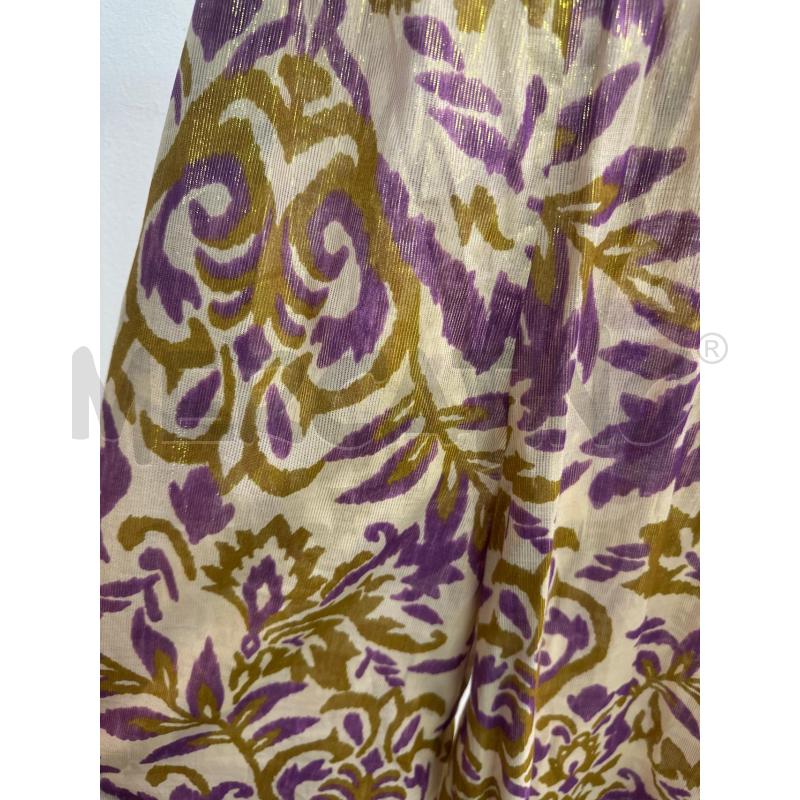 PANTALONE DONNA ZARA BEIGE FANTASIA DORATA LILLA  | Mercatino dell'Usato Montesilvano 2