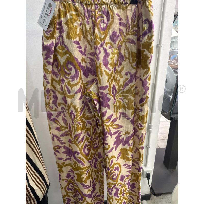 PANTALONE DONNA ZARA BEIGE FANTASIA DORATA LILLA  | Mercatino dell'Usato Montesilvano 3