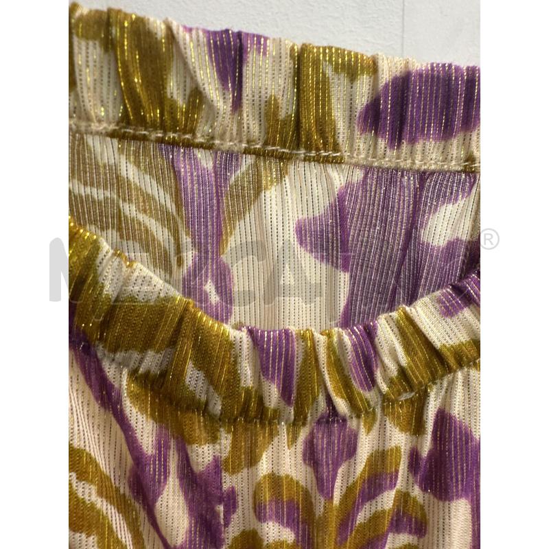 PANTALONE DONNA ZARA BEIGE FANTASIA DORATA LILLA  | Mercatino dell'Usato Montesilvano 4