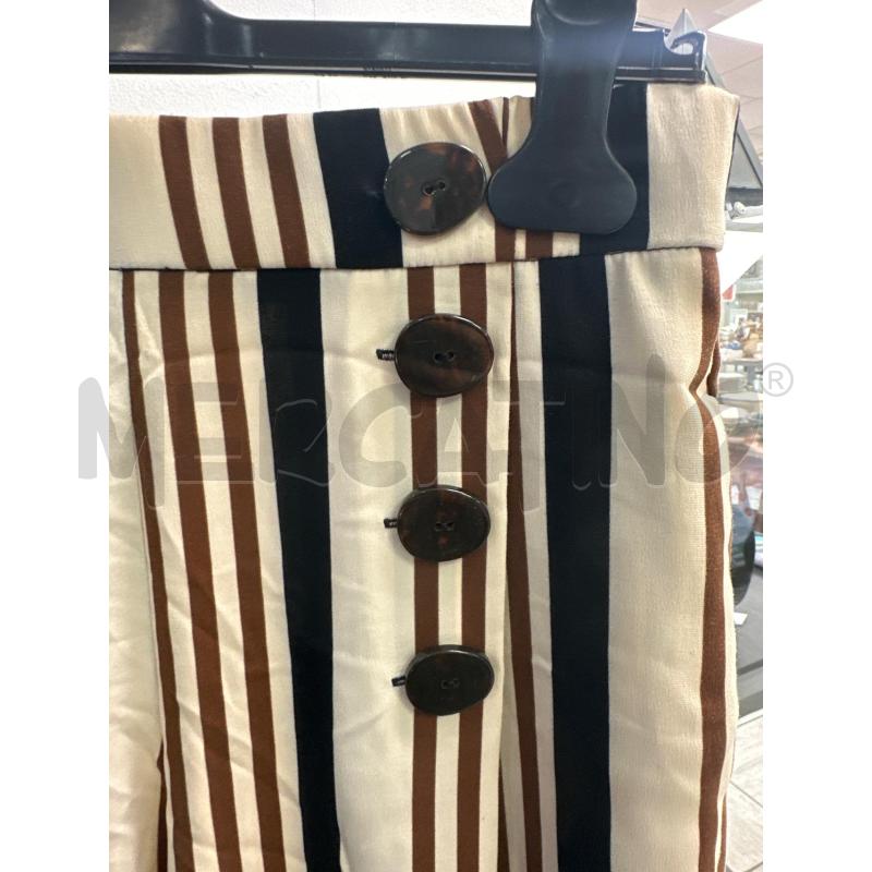 PANTALONE DONNA ZARA RIGHE BEIGE MARRONI NERE  | Mercatino dell'Usato Montesilvano 2