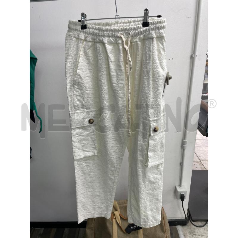 PANTALONE UOMO DUCA HOMME BIANCO FANTASIA RILIEVO | Mercatino dell'Usato Montesilvano 1