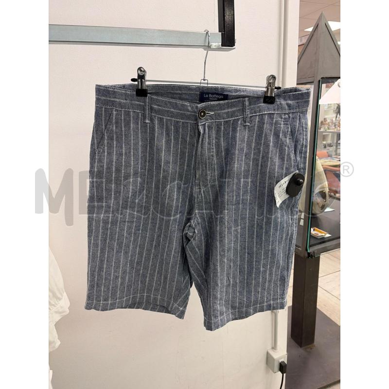 PANTALONE UOMO LA BOTTEGA MISTO LINO AZZURRO RIGHINE BIANCHE | Mercatino dell'Usato Montesilvano 1