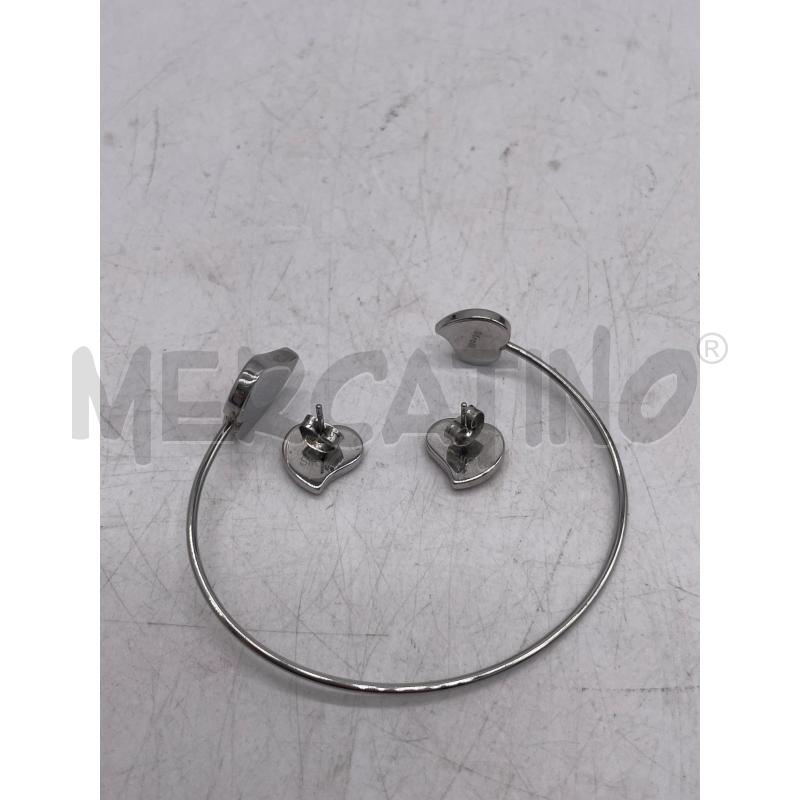 PARURE BRACCIALE + ORECCHINI STROILI ACCIAIO CUORE ROSSO | Mercatino dell'Usato Montesilvano 2