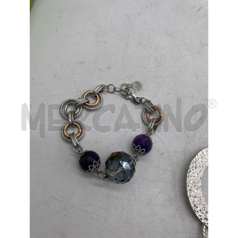 PARURE COLLANA + BRACCIALE BIGLIE VIOLA SOVRANI | Mercatino dell'Usato Montesilvano 2