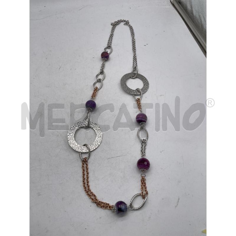 PARURE COLLANA + BRACCIALE BIGLIE VIOLA SOVRANI | Mercatino dell'Usato Montesilvano 3