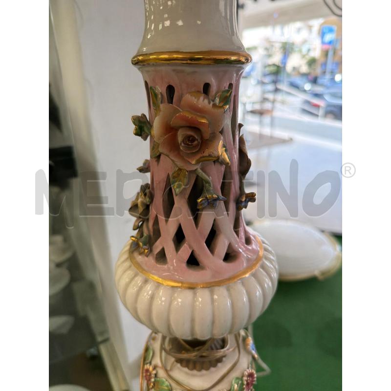 PIANTANA CERAMICA FLOREALE ALTA 180CM BASE MARMO | Mercatino dell'Usato Montesilvano 3