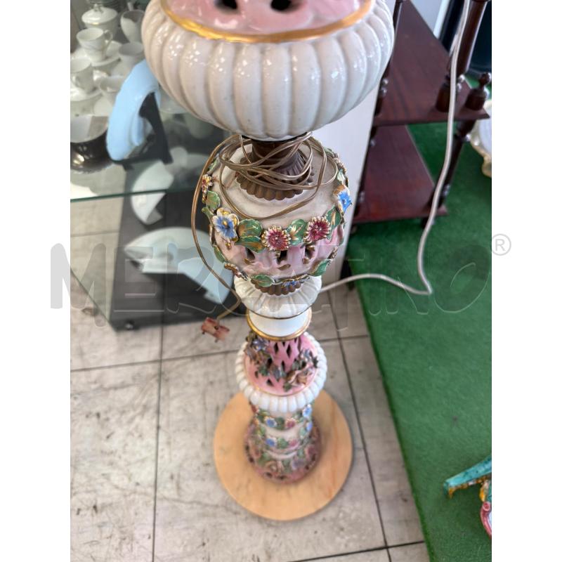 PIANTANA CERAMICA FLOREALE ALTA 180CM BASE MARMO | Mercatino dell'Usato Montesilvano 5
