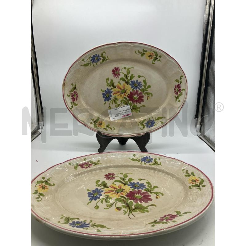 PIATTI PZ. OVAL EFIORATA FAENZA N.2 | Mercatino dell'Usato Montesilvano 1