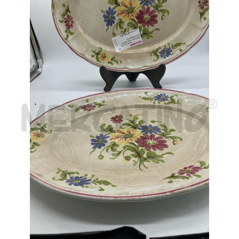 PIATTI PZ. OVAL EFIORATA FAENZA N.2 | Mercatino dell'Usato Montesilvano 2