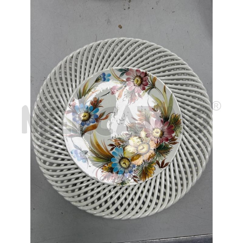 PIATTO CERAMICA BIANCO FIRATO ALESSI NOVE | Mercatino dell'Usato Montesilvano 1