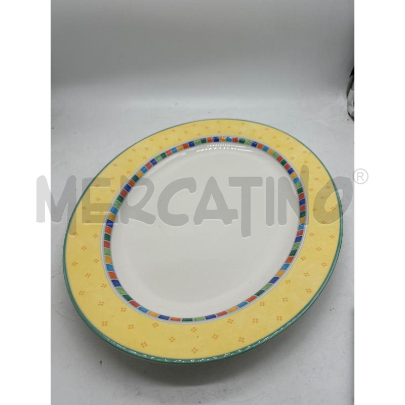 PIATTO OVALE VILLEROY& BOCH GIALLO QUADRETTI | Mercatino dell'Usato Montesilvano 1