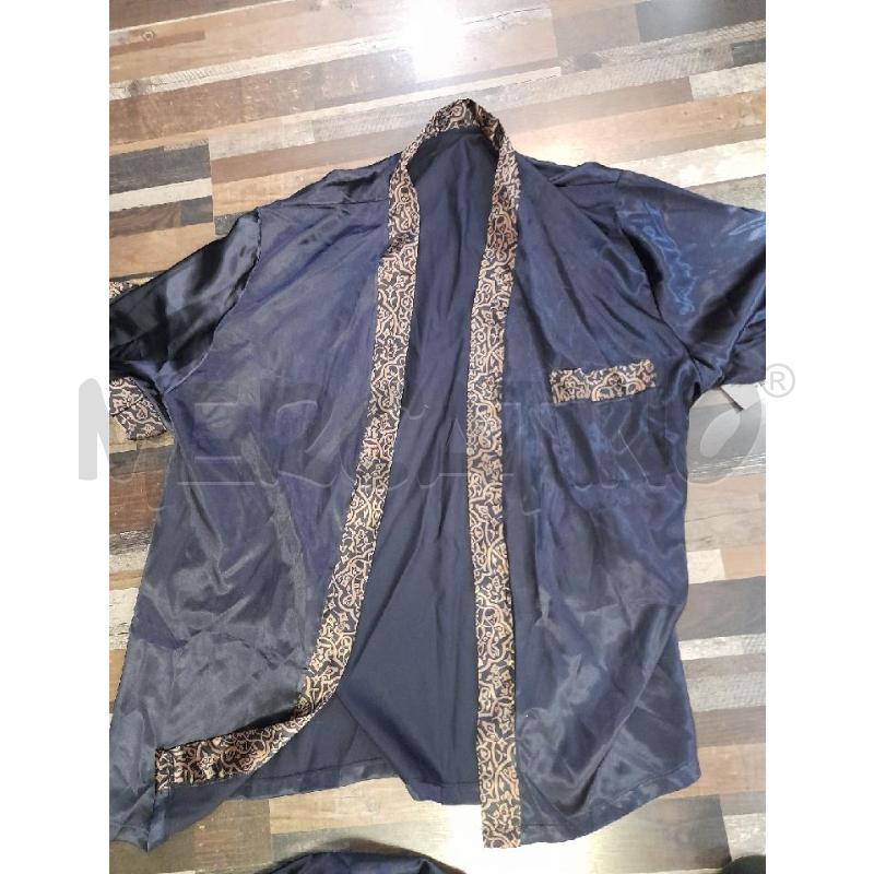 PIGIAMA UOMO BLU LUNGO DAMASCATO DORATO TG XL  | Mercatino dell'Usato Montesilvano 3