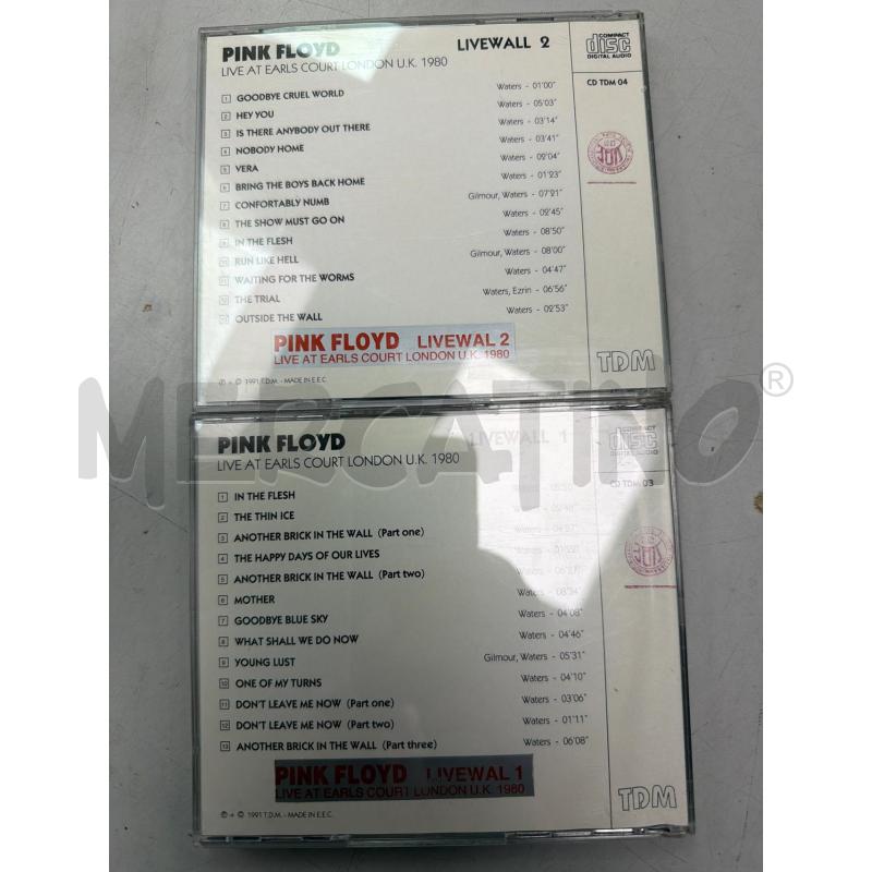 PINK FLOYD -LIVEWALL 1-2  CD TDM04 TDM03 | Mercatino dell'Usato Montesilvano 3