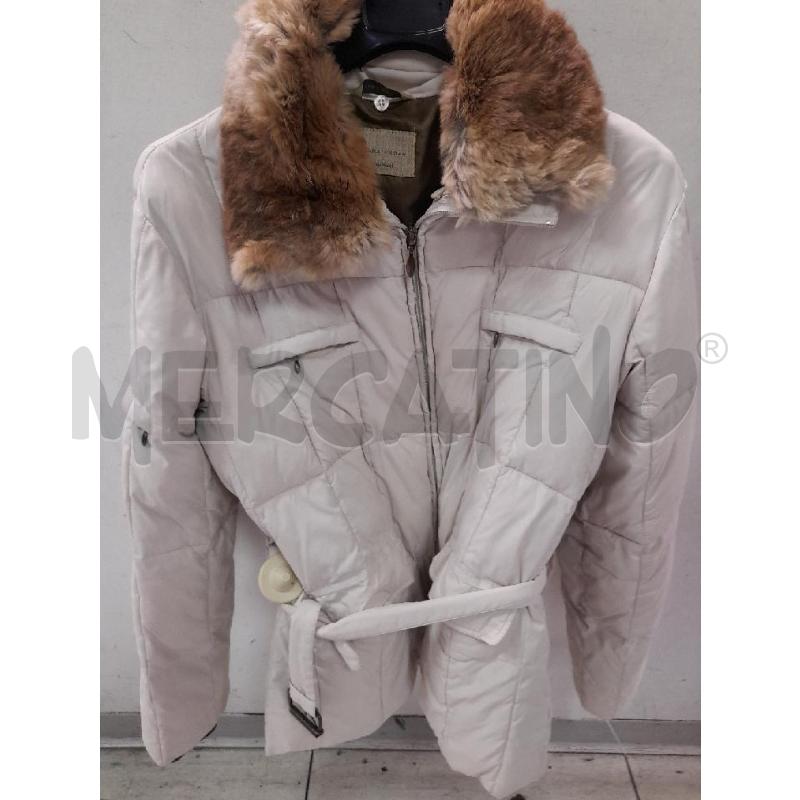 PIUMINO DONNA COMBIPEL COLLO PELLICCIA BIANCO LUNGO | Mercatino dell'Usato Montesilvano 1