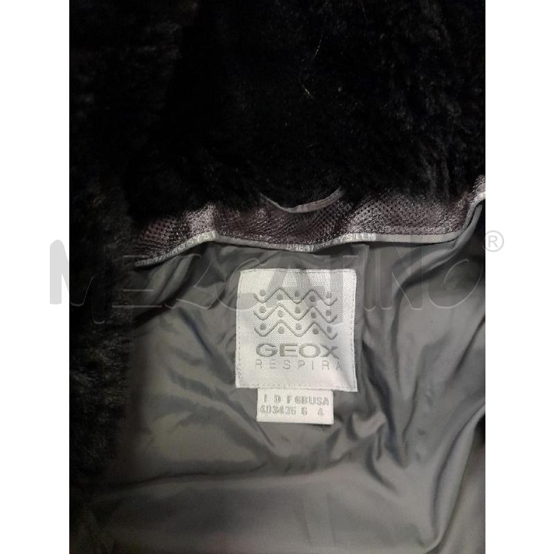 PIUMINO DONNA GEOX GRIGIO CAPPUCCIO PELOSO NERO | Mercatino dell'Usato Montesilvano 3