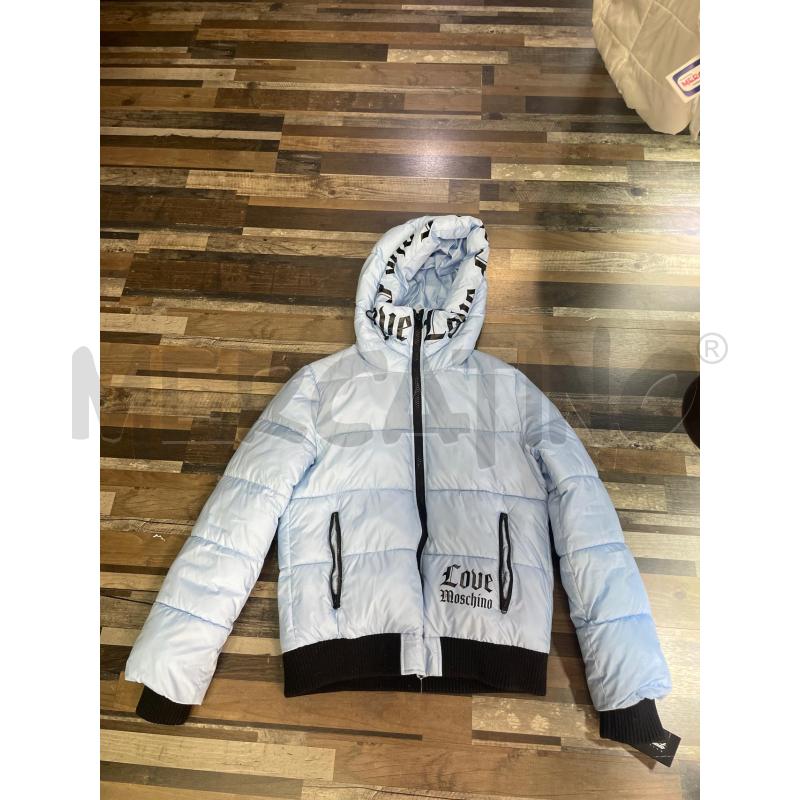 PIUMINO DONNA LOVE MOSCHINO AZZURRO  | Mercatino dell'Usato Montesilvano 1