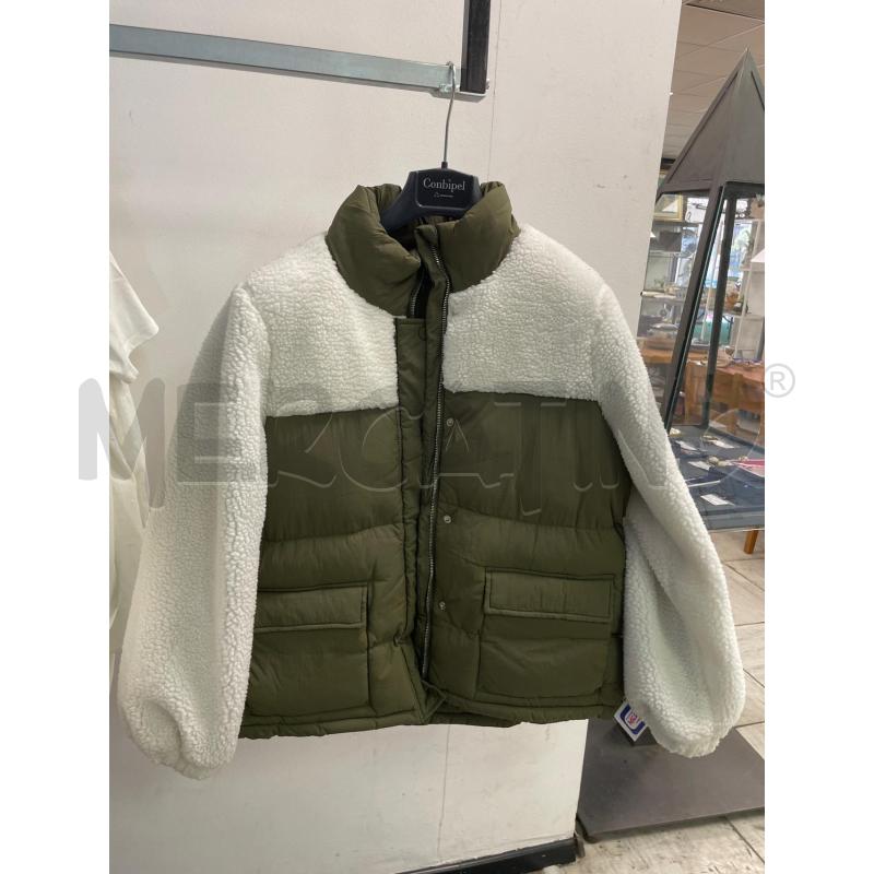 PIUMINO DONNA WEEKEND VIBES VERDE TEDDY BIANCO | Mercatino dell'Usato Montesilvano 1