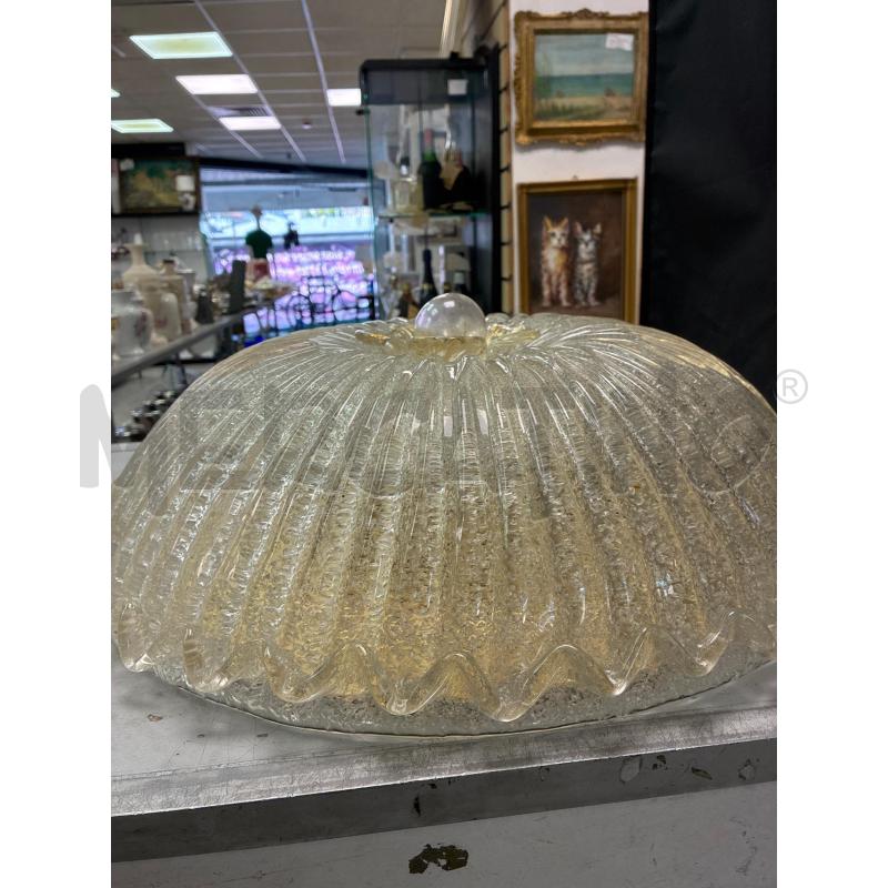 PLAFONIERA MURANO VETRO CON FIORE 55X60 | Mercatino dell'Usato Montesilvano 1