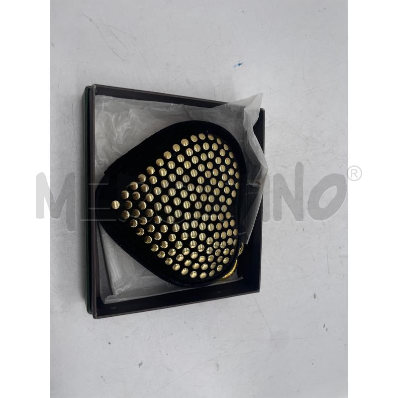 POCHETTE A CUORE NERO MOSCHINO BY REDWALL BORCHIETTE PUNTINI DORATI SCAMOSCIATO | Mercatino dell'Usato Montesilvano 1