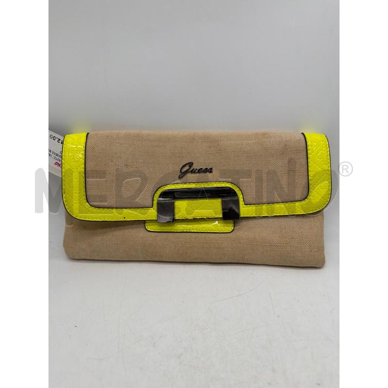 POCHETTE GUESS BEIGE GIALLO FLUO | Mercatino dell'Usato Montesilvano 1
