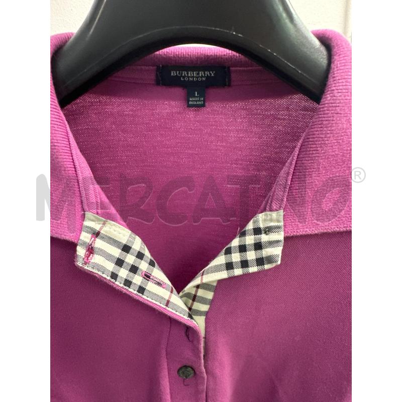 POLO DONNA BURBERRY LONDON FUKSIA MANICHE LUNGHE  | Mercatino dell'Usato Montesilvano 2