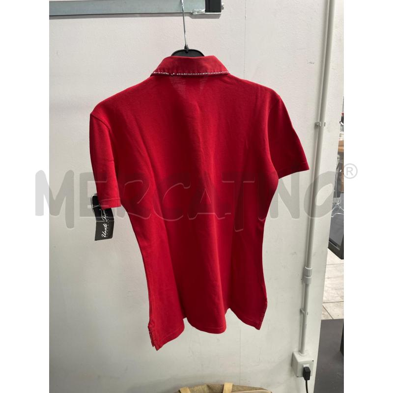 POLO DONNA GRAN SASSO ROSSA COLLETTO GIRO BOTTONI STRASS | Mercatino dell'Usato Montesilvano 2