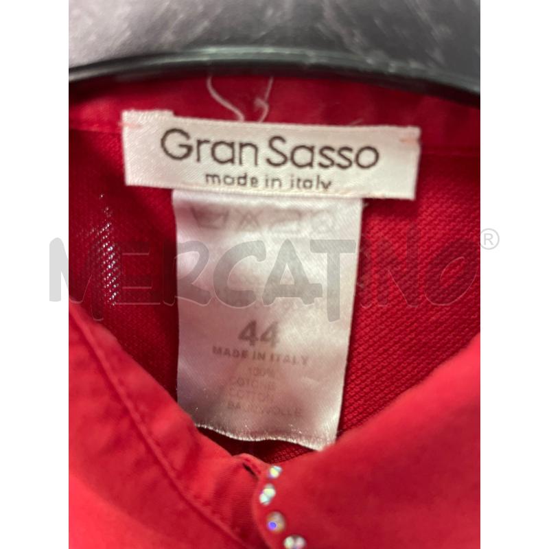 POLO DONNA GRAN SASSO ROSSA COLLETTO GIRO BOTTONI STRASS | Mercatino dell'Usato Montesilvano 3