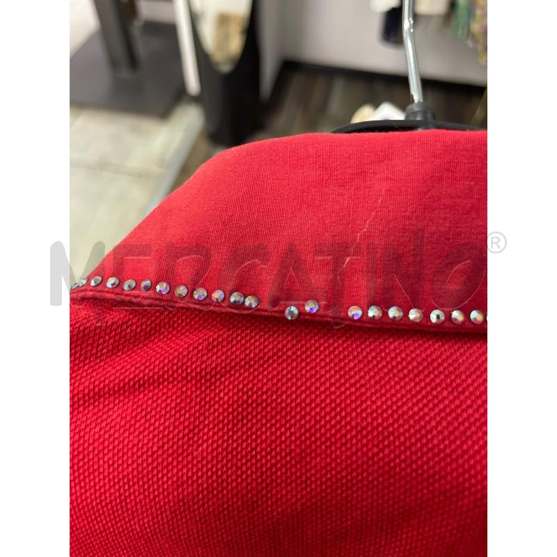 POLO DONNA GRAN SASSO ROSSA COLLETTO GIRO BOTTONI STRASS | Mercatino dell'Usato Montesilvano 4