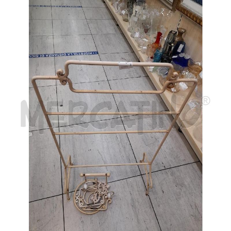 PORTA ASCIUGAMANI + PORTA ROTOLI BEIGE | Mercatino dell'Usato Montesilvano 3