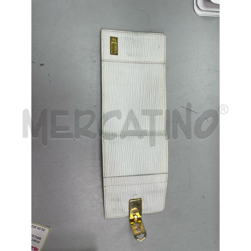 PORTA ASSEGNI FENDI SBRICIOLATO BEIGE BIANCO | Mercatino dell'Usato Montesilvano 3