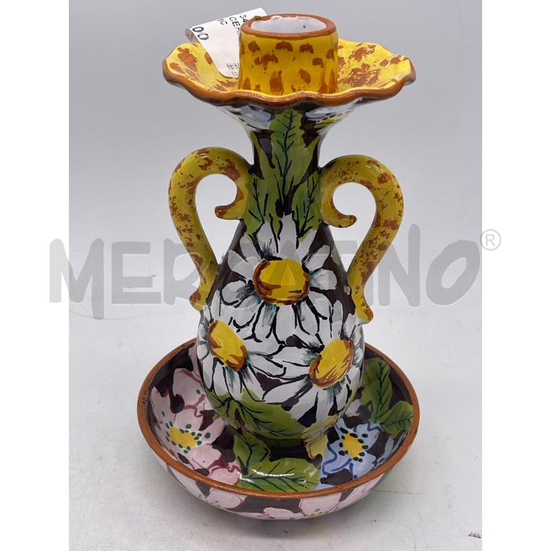 PORTA CANDELA CERAMICA BONTEMPO H.21CM | Mercatino dell'Usato Montesilvano 2