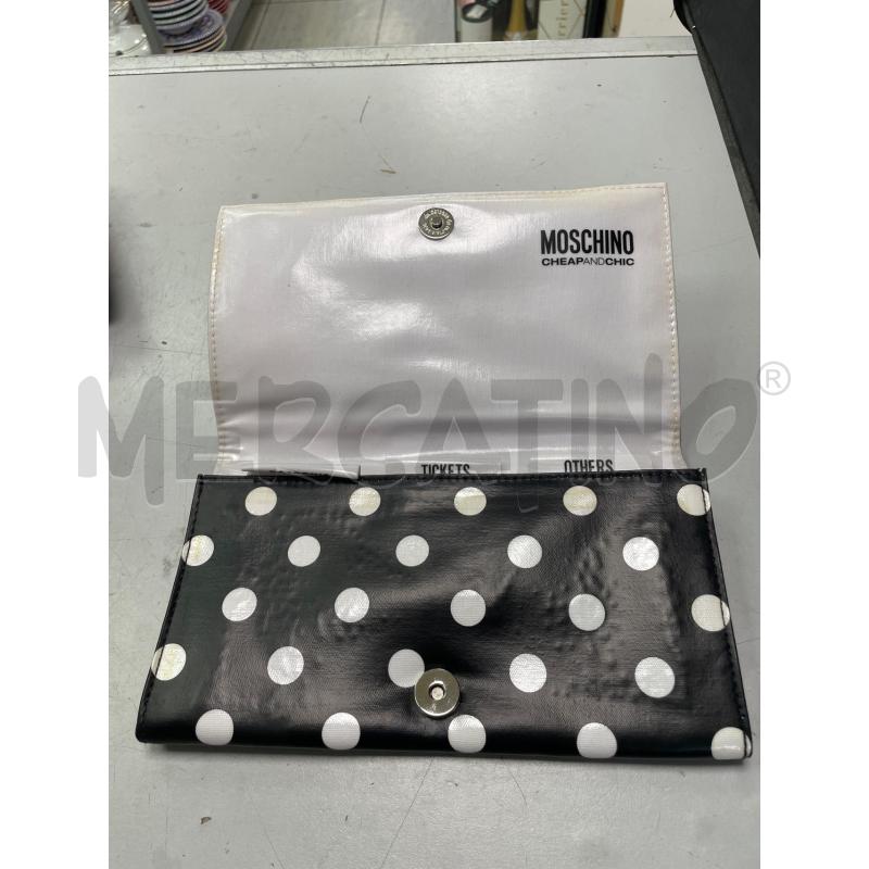 PORTA FOGLIO NERO POIS BIANCHI MOSCHINO CHEAP  | Mercatino dell'Usato Montesilvano 1
