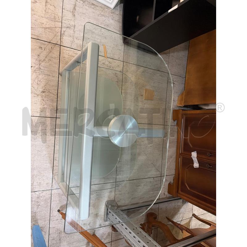 PORTA TV 3 RIPIANI CRISTALLO BASE METALLO  | Mercatino dell'Usato Montesilvano 2