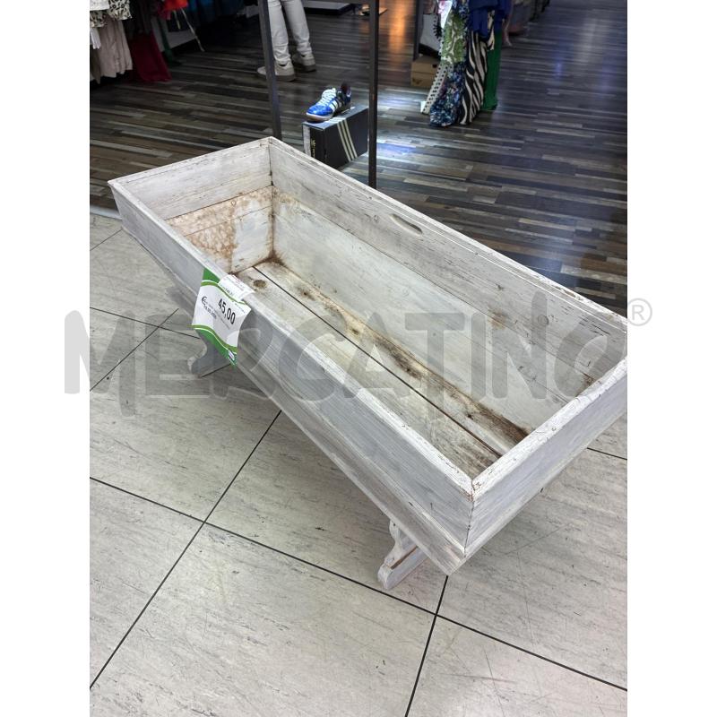 PORTA VASO LEGNO BIANCO | Mercatino dell'Usato Montesilvano 1