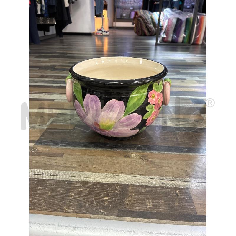 PORTA VASO NERO FIORI LILLA1 | Mercatino dell'Usato Montesilvano 1