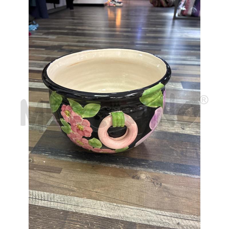 PORTA VASO NERO FIORI LILLA1 | Mercatino dell'Usato Montesilvano 2