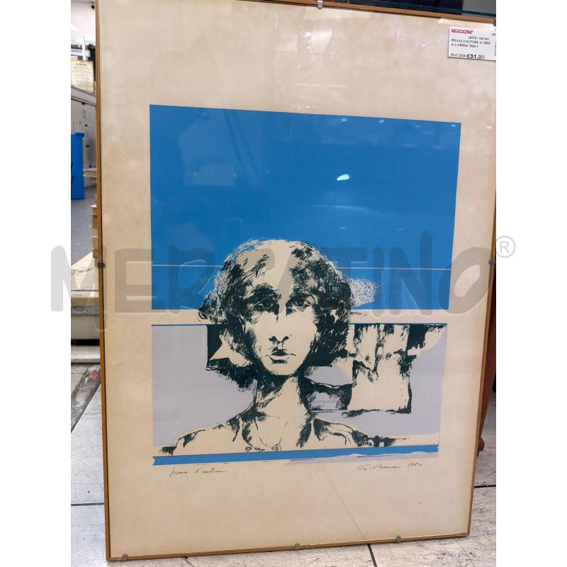 PROVA D'AUTORE A FIRMA G.VERNA 1984 50X70CM | Mercatino dell'Usato Montesilvano 1