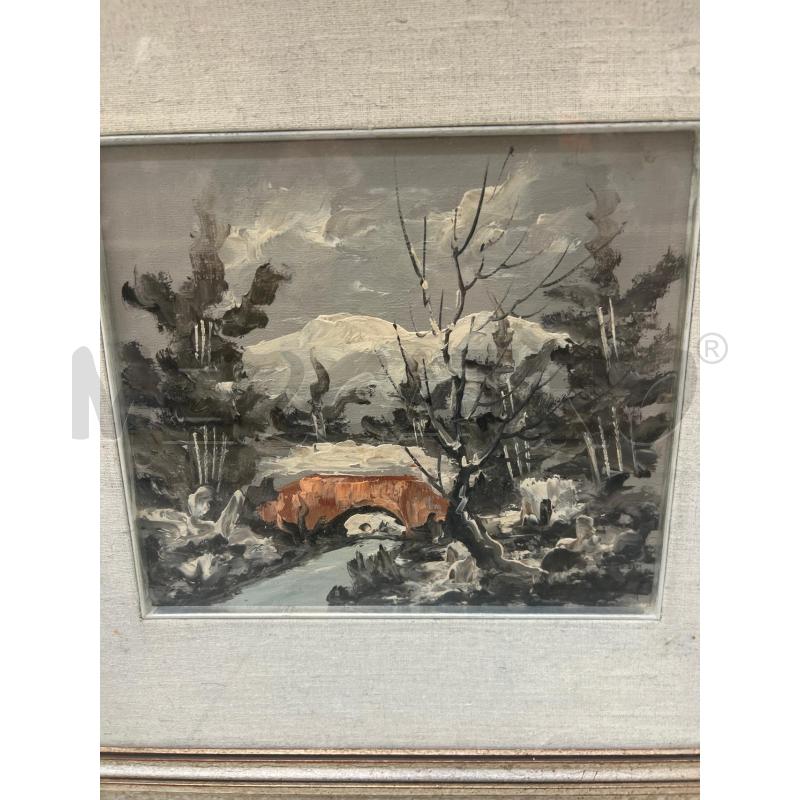 QUADRETTO PAESAGGIO  PONTE INNEVATO | Mercatino dell'Usato Montesilvano 2