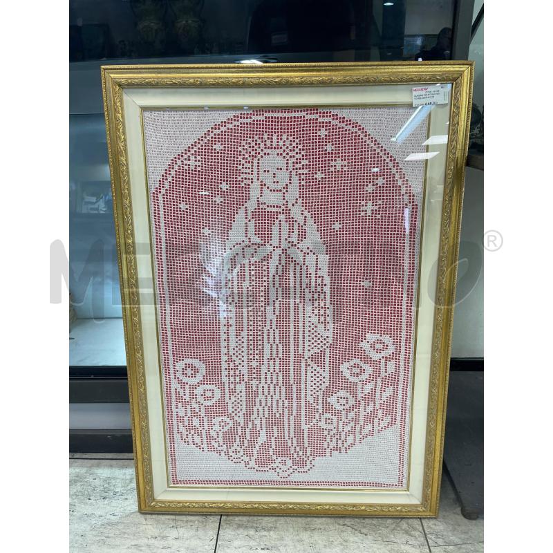 QUADRO 76X107 UNCINETTO RELIGIOSA CORNICE DORATA | Mercatino dell'Usato Montesilvano 1