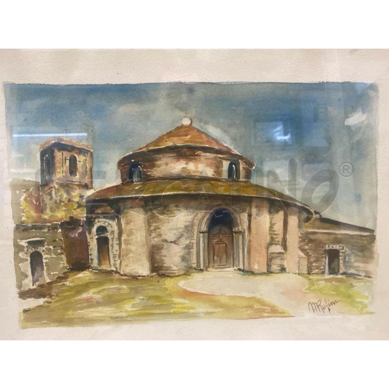 QUADRO ACQUARELLO CHIESA PERUGIA RUFINI | Mercatino dell'Usato Montesilvano 2