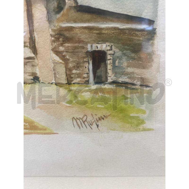 QUADRO ACQUARELLO CHIESA PERUGIA RUFINI | Mercatino dell'Usato Montesilvano 3