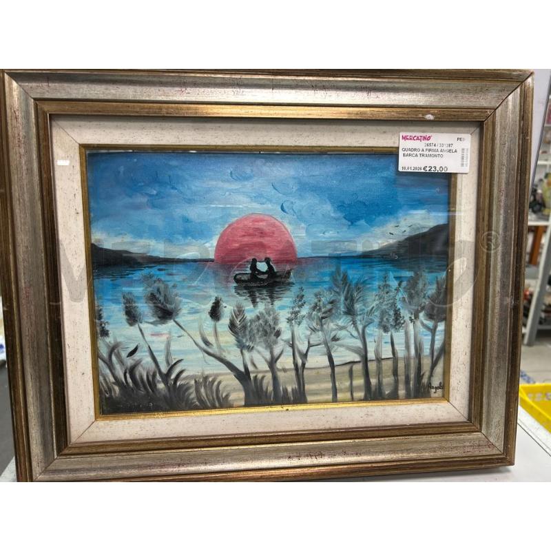 QUADRO A FIRMA ANGELA BARCA TRAMONTO | Mercatino dell'Usato Montesilvano 1