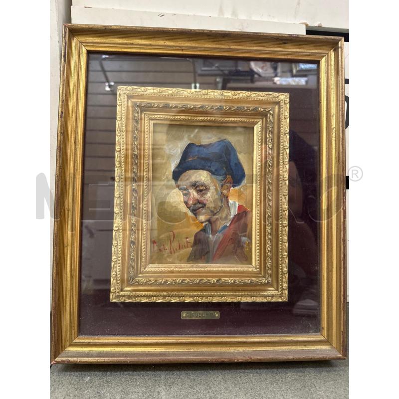 QUADRO A FIRMA C.ROBERTO 20X14CM PIU CORNICE  | Mercatino dell'Usato Montesilvano 1