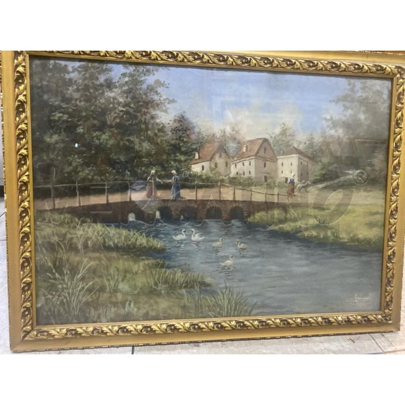 QUADRO A FIRMA FATIGATI 1954 80X60CM | Mercatino dell'Usato Montesilvano 1