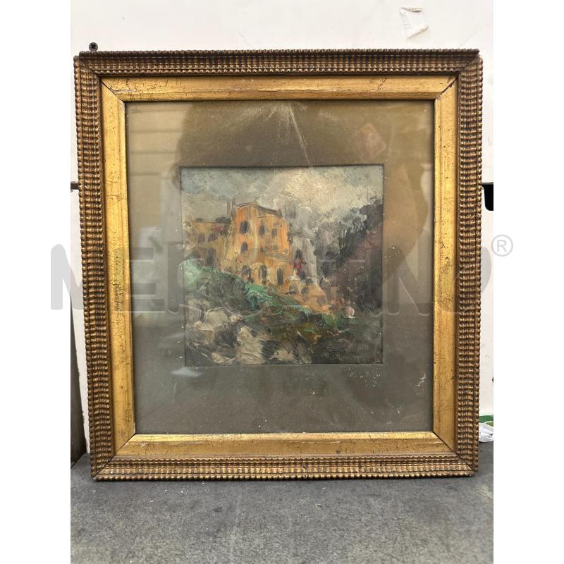 QUADRO A FIRMA G. MARINO 15X15CM PIU CORNICE  | Mercatino dell'Usato Montesilvano 1