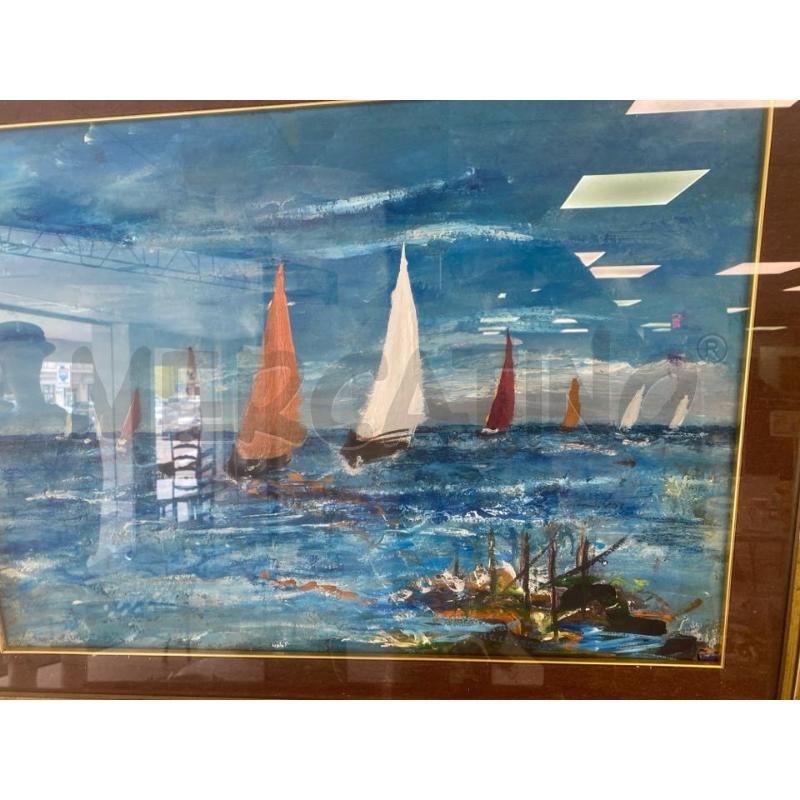 QUADRO A FIRMA L.BALDACCI - BARCHE | Mercatino dell'Usato Montesilvano 2