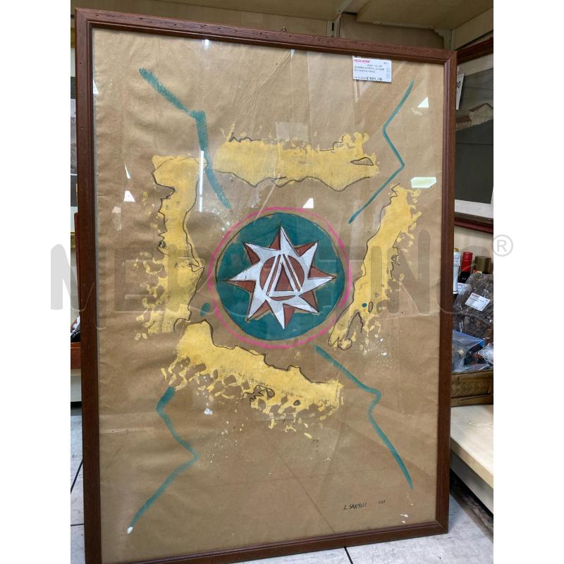 QUADRO A FIRMA LEONARDO SANTOLI 58X82CM SU CARTA | Mercatino dell'Usato Montesilvano 1