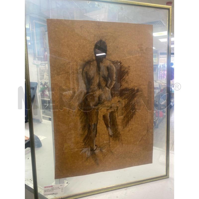 QUADRO CARBONCINO FIGURA DI SPALLE | Mercatino dell'Usato Montesilvano 1